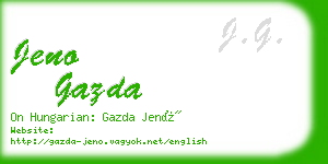 jeno gazda business card